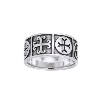 Medieval Crosses Sterling Silver Ring TRI532 - Jewelry